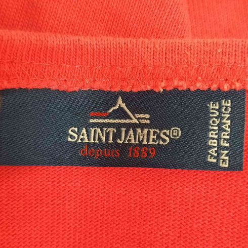セントジェームス SAINT JAMES フランス製 無地 バスクシャツ ボートネックTシャツ レディース XS