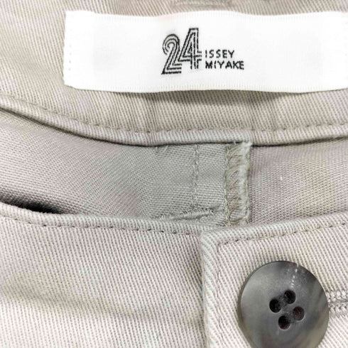 イッセイミヤケ ISSEY MIYAKE 24 裾スリット クロップドパンツ レディース JPN:2