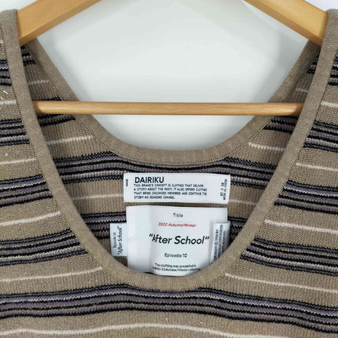 ダイリク DAIRIKU 22AW Border Lame Knit Tank Top レディース FREE