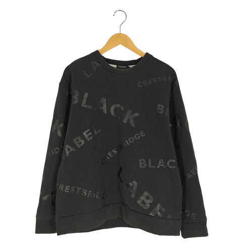 ブラックレーベルクレストブリッジ BLACK LABEL CRESTBRIDGE ロゴプリント クルーネック スウェット メンズ import:L