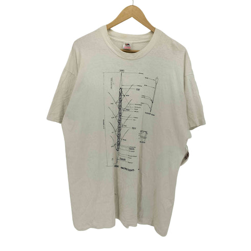 フルーツオブザルーム FRUIT OF THE LOOM 90s USA製 ボート・テキストプリント クルーネックTシャツ メンズ import:XL