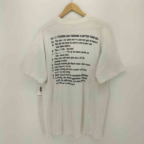 フルーツオブザルーム FRUIT OF THE LOOM 90s USA製 ボート・テキストプリント クルーネックTシャツ メンズ import:XL