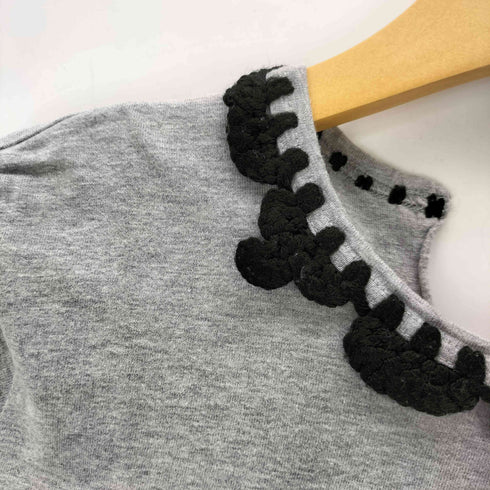 トリココムデギャルソン tricot COMME des GARCONS AD2013 アクリル 刺繍 デザイン ネック Tシャツ レディース JPN:M