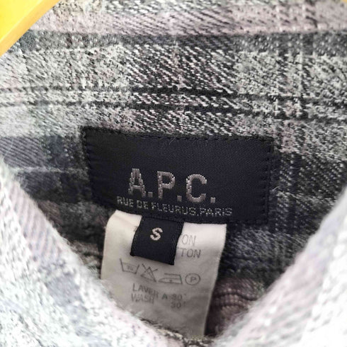 アーペーセー A.P.C. フランス製 マドラス チェック コットン フランネル L/S シャツ レディース import:S