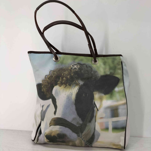 アニヤハインドマーチ ANYA HINDMARCH 転写プリントトートバッグ 牛 アフロ レディース