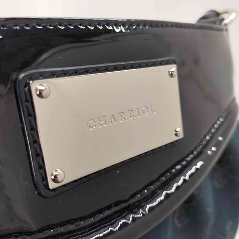 CHARRIOL ロゴプレート エナメルハンドバッグ レディース