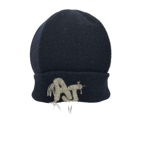 アルマーニジーンズ ARMANI JEANS イタリア製 AJロゴ刺繍 ニット帽 メンズ 2