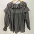 wee9s big collar frill blouse 付け襟ビッグカラーフリルブラウスチュニック レディース FREE
