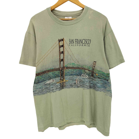 ヘインズ Hanes 94 SCREENWORKS SAN FRANCISCO CALIFORNIA ゴールデン・ゲート・ブリッジ Tシャツ シングルステッチ メンズ import:L