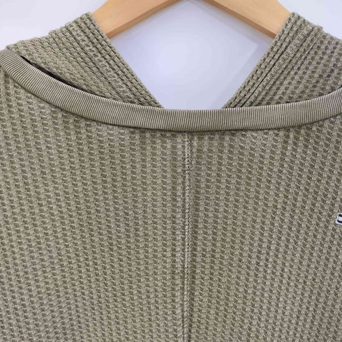 トミージーンズ tommy jeans サーマルプルオーバーフーディー 短丈 メンズ