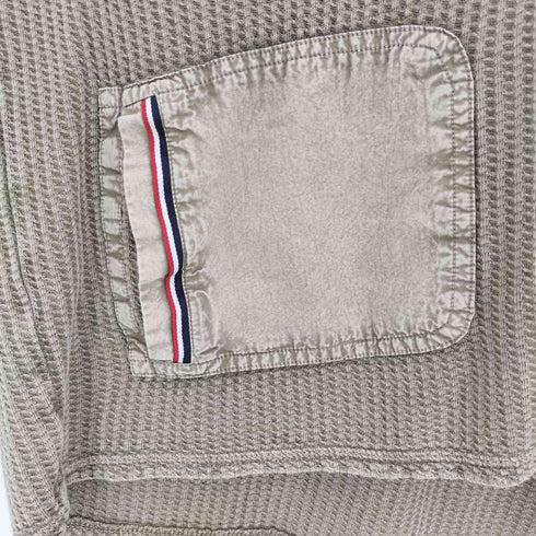 トミージーンズ tommy jeans サーマルプルオーバーフーディー 短丈 メンズ