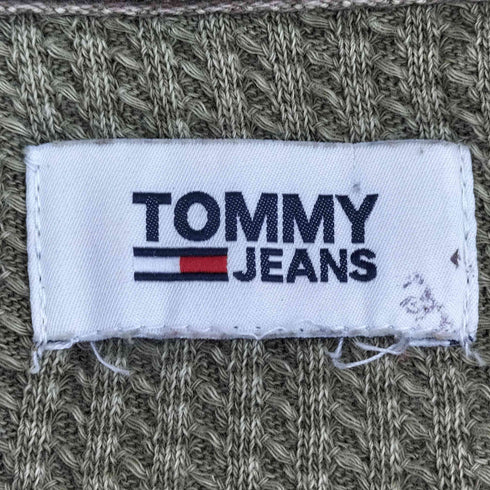 トミージーンズ tommy jeans サーマルプルオーバーフーディー 短丈 メンズ