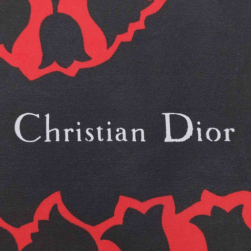 クリスチャンディオール Christian Dior イタリア製 すずらん 花柄 シルク スカーフ レディース