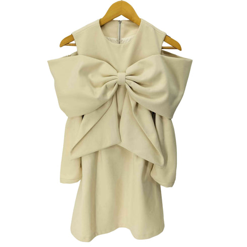 Riu 24AW Ribbon short dress リボン ショートドレス ワンピース レディース FREE
