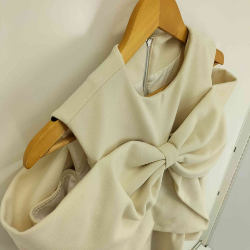 Riu 24AW Ribbon short dress リボン ショートドレス ワンピース レディース FREE