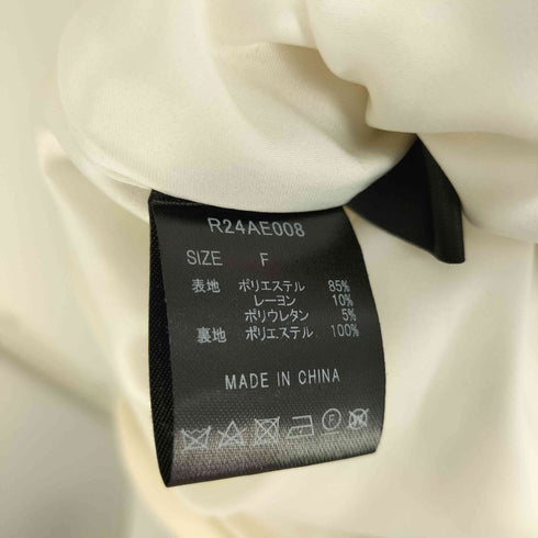 Riu 24AW Ribbon short dress リボン ショートドレス ワンピース レディース FREE