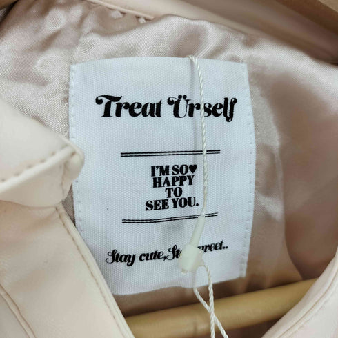 トリートユアセルフ TREAT URSELF フェイクレザー クロップド S/S ジャケット メンズ FREE