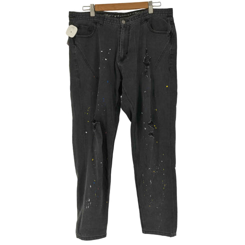 ペイントデザイン ダメージデニムパンツ メンズ JPN:XL