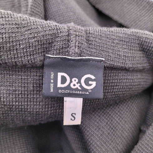 ディーアンドジードルチェアンドガッバーナ D&G DOLCE&GABBANA 00s ラバープリント ウールニット プルオーバーパーカー Y2K メンズ S