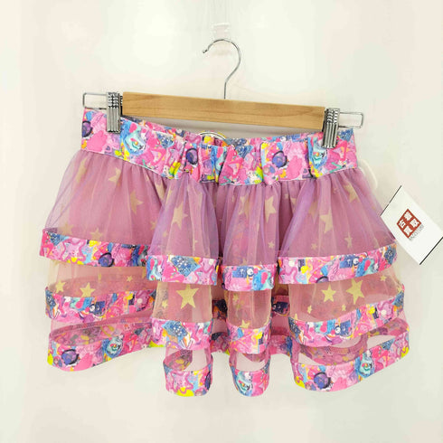 6%DOKIDOKI 総柄メッシュ切替ミニスカート レディース