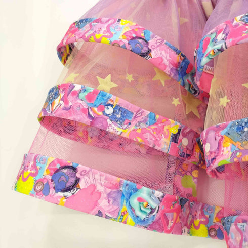6%DOKIDOKI 総柄メッシュ切替ミニスカート レディース