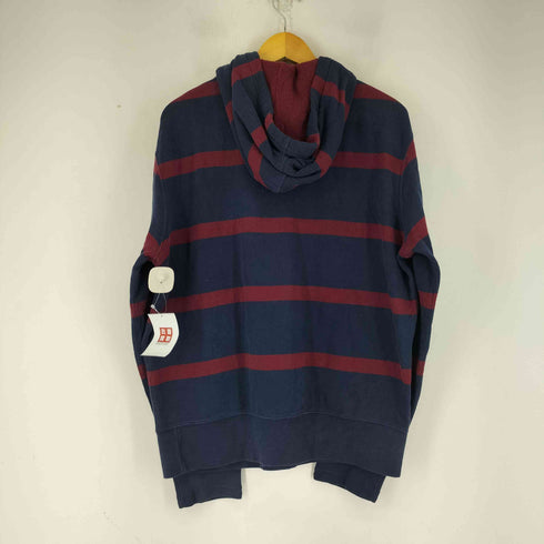 ポロバイラルフローレン Polo by RALPH LAUREN ポニー刺繍 ボーダー柄 ヘンリーネック パーカー メンズ import:L