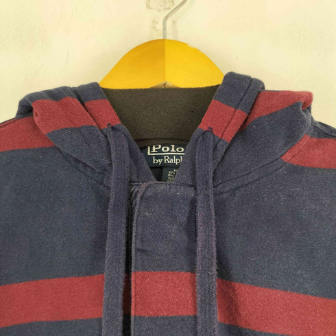 ポロバイラルフローレン Polo by RALPH LAUREN ポニー刺繍 ボーダー柄 ヘンリーネック パーカー メンズ import:L