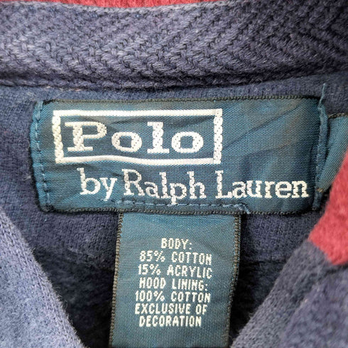 ポロバイラルフローレン Polo by RALPH LAUREN ポニー刺繍 ボーダー柄 ヘンリーネック パーカー メンズ import:L