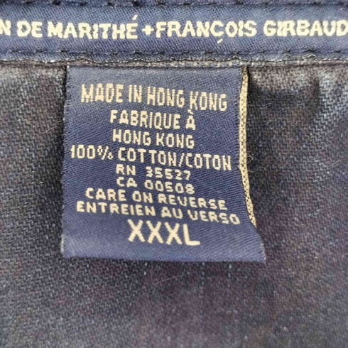 マリテフランソワジルボー MARITHE FRANCOIS GIRBAUD 90s フロントデザイン デニムシャツジャケット メンズ XXXL