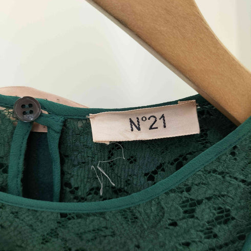 ヌメロヴェントゥーノ N°21 ビジュー レースインナー ノースリーブワンピース レディース EUR:38