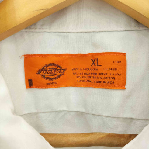 ディッキーズ Dickies ワンポイント刺繍 サイドライン ワークシャツ メンズ import:XL
