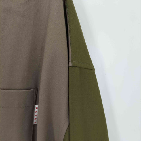 マルニ MARNI 22SS ウールトロピカルカラーブロックシャツ メンズ EUR:52
