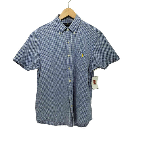 ラルフローレン RALPH LAUREN クラシックフィット シアサッカー ギンガムチェック ボタンダウン S/S シャツ メンズ import:S