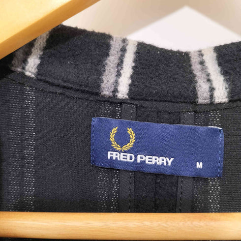 フレッドペリー FRED PERRY ストライプ フリース 3B テーラード ジャケット メンズ import:M