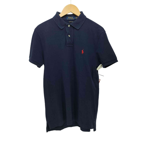 ポロラルフローレン POLO RALPH LAUREN CUSTOM SLIM FIT ポニー刺繍 鹿の子 S/S ポロシャツ メンズ import:S