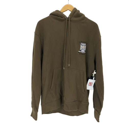 メゾンキツネ MAISON KITSUNE COLLEGE FOX EMBROIDERED COMFORT パーカー メンズ JPN:XL