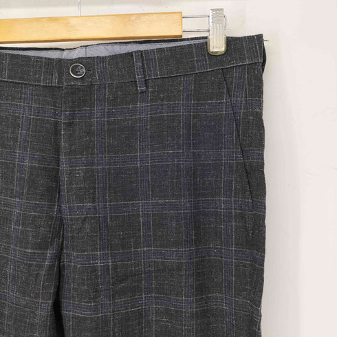 ハートシャフナーアンドマルクス HART SCHAFFNER & MARX シルク混チェックパンツ メンズ 34x30
