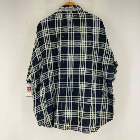 funset of art marin county made 刺し子パッチワークチェックシャツ メンズ M