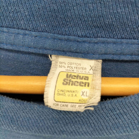 ベルバシーン Velva Sheen 80s USA製 シングルステッチ プリントクルーネックTシャツ メンズ JPN:XL