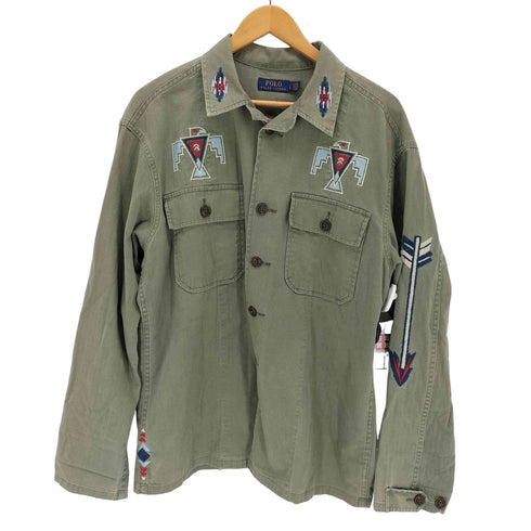 ポロラルフローレン POLO RALPH LAUREN SOUTH WESTERN SHIRTS ネイティブ刺繍 ユーティリティシャツ メンズ JPN:L