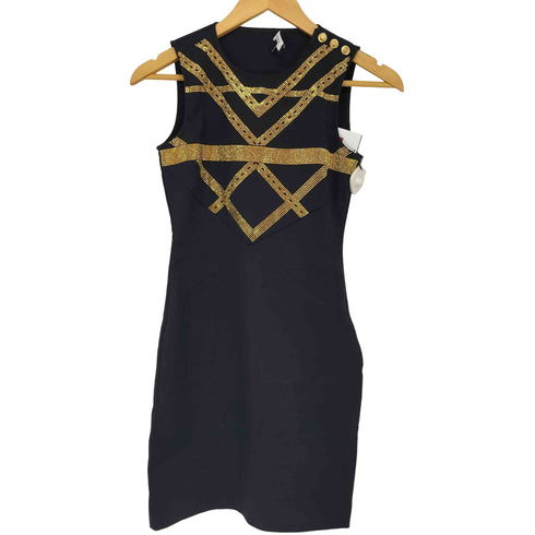 ヴェルサスヴェルサーチ VERSUS VERSACE ラインストーン ノースリーブワンピース レディース EUR:38