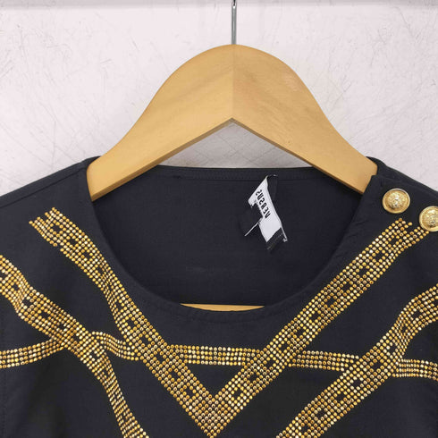 ヴェルサスヴェルサーチ VERSUS VERSACE ラインストーン ノースリーブワンピース レディース EUR:38