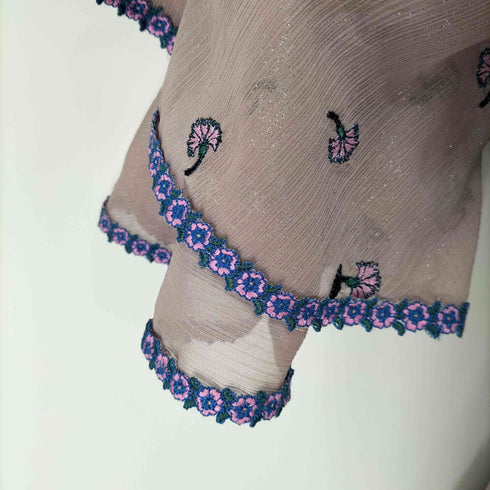 kloset フリルティアード 刺繍 ワンピース レディース 36