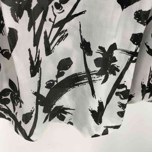 ユナイテッドアローズグリーンレーベルリラクシング UNITED ARROWS green label relaxing フラワー ペイント リネンライクシャツ レディース