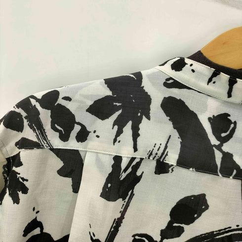 ユナイテッドアローズグリーンレーベルリラクシング UNITED ARROWS green label relaxing フラワー ペイント リネンライクシャツ レディース