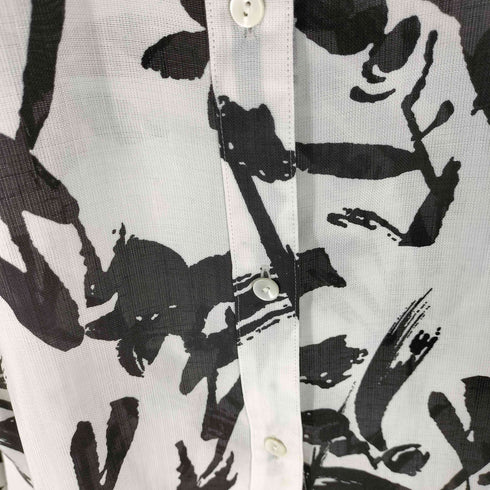 ユナイテッドアローズグリーンレーベルリラクシング UNITED ARROWS green label relaxing フラワー ペイント リネンライクシャツ レディース