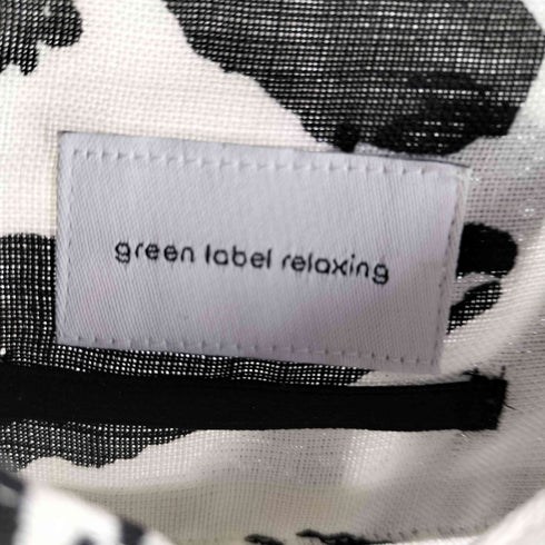 ユナイテッドアローズグリーンレーベルリラクシング UNITED ARROWS green label relaxing フラワー ペイント リネンライクシャツ レディース