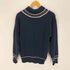 エディーバウアー Eddie Bauer 80s 黒タグ 小花 襟付きコットンニット レディース JPN:M