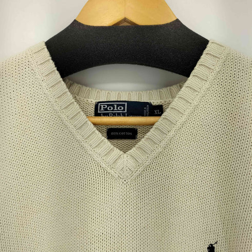 ポロバイラルフローレン Polo by RALPH LAUREN ポニー刺繍 コットンニットベスト メンズ XL