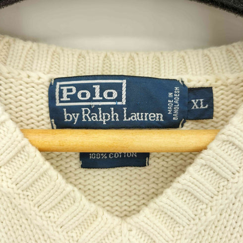 ポロバイラルフローレン Polo by RALPH LAUREN ポニー刺繍 コットンニットベスト メンズ XL